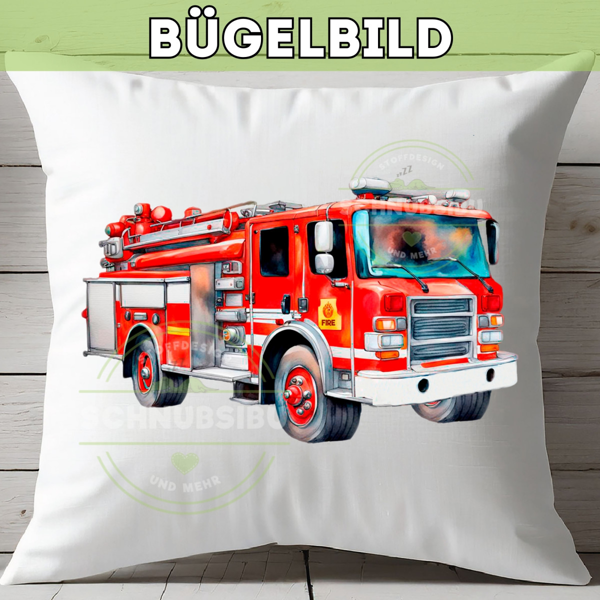 Bügelbild Feuerwehrauto